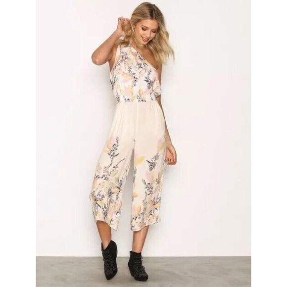FREE PEOPLE FLORAL JUMPSUIT SIZE SMALL - Picture 1 of 12